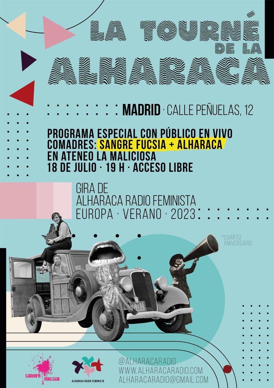 La tourné de la Alharaca: radio feminista desde Colombia + Sangre Fucsia