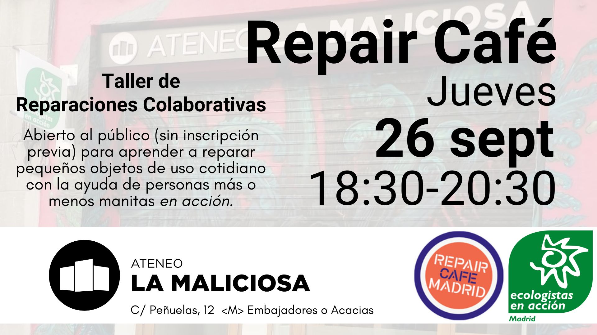 Taller de Reparaciones Colaborativas (Repair Café)