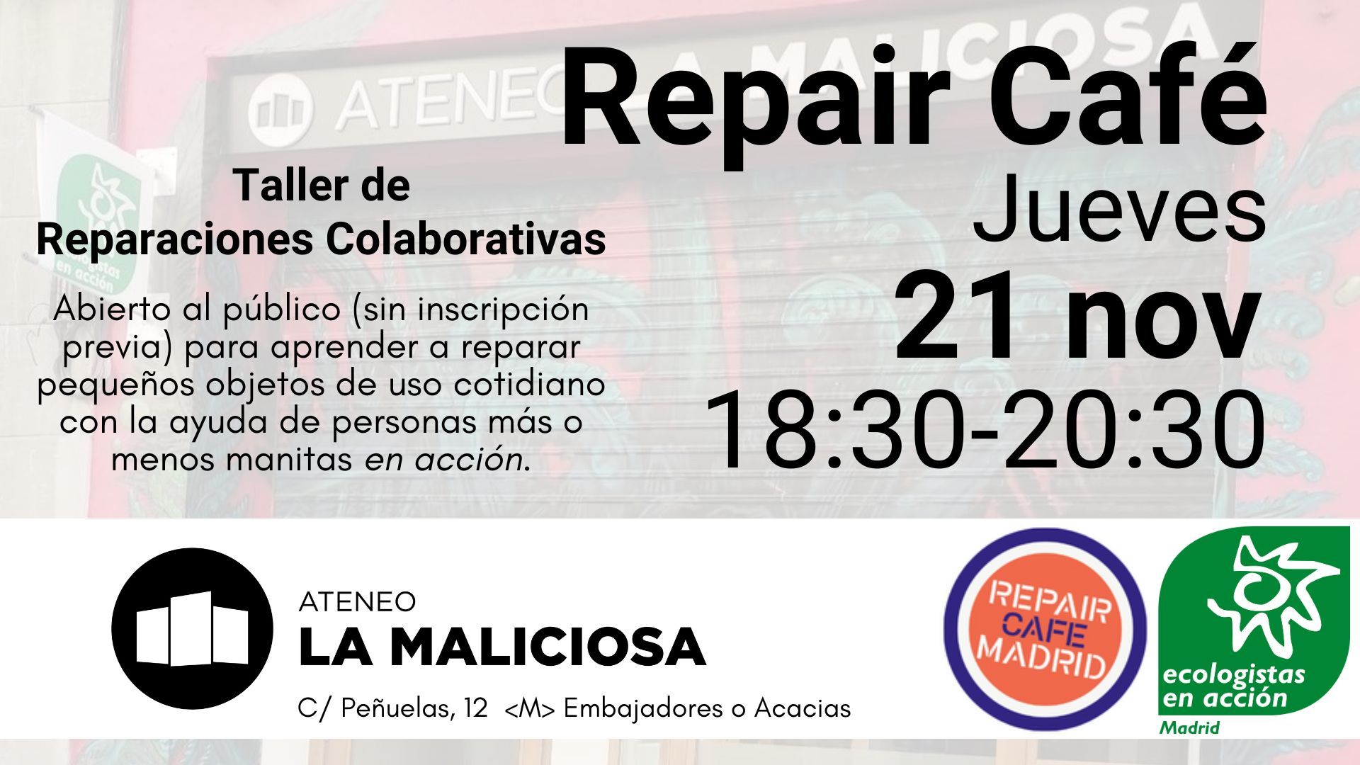 Taller de Reparaciones Colaborativas (Repair Café)