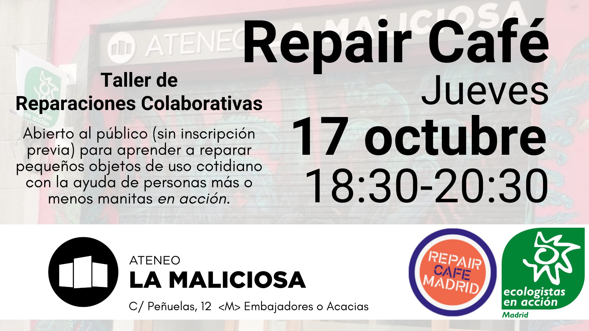 Taller de Reparaciones Colaborativas (Repair Café)