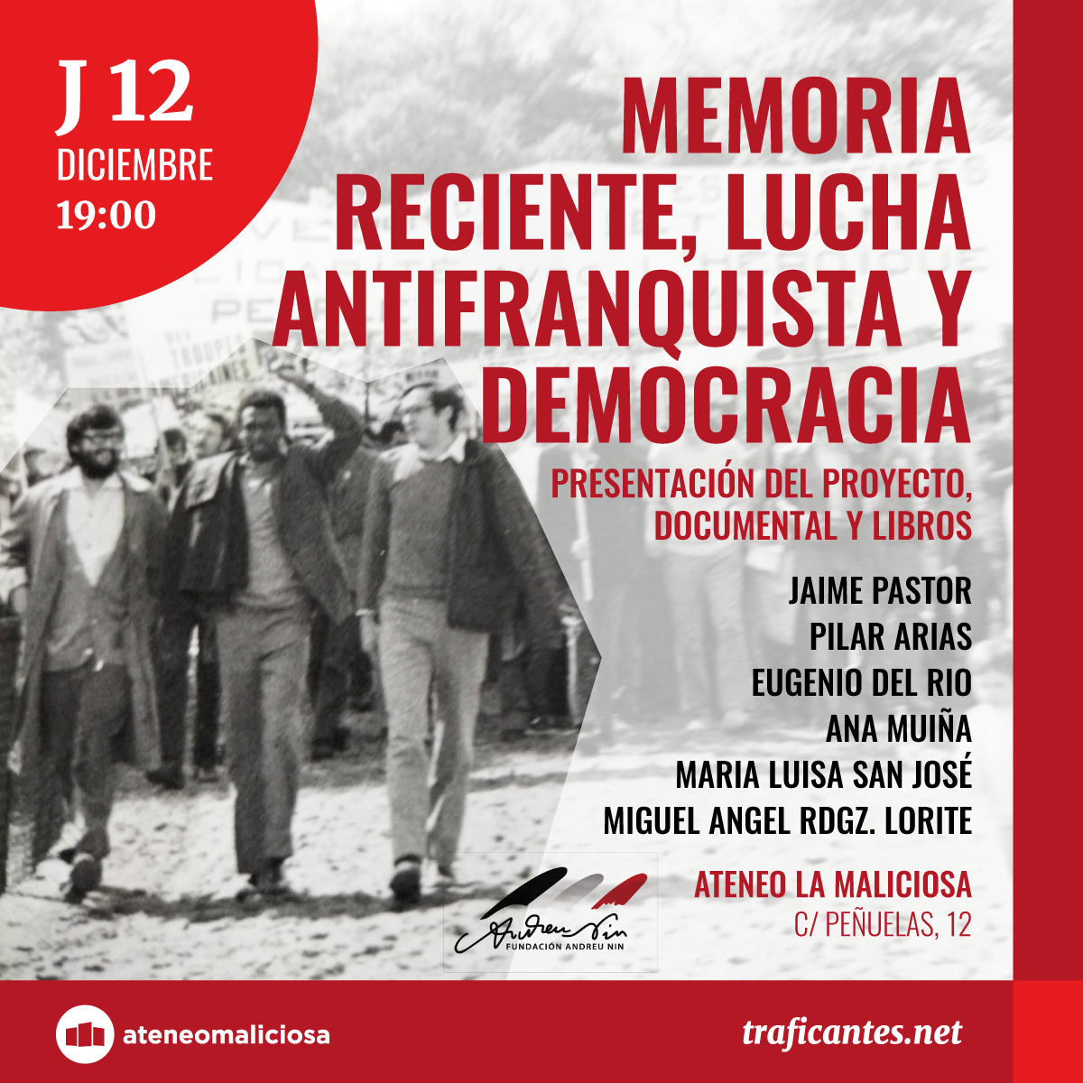 Memoria Reciente: lucha antifranquista y democracia