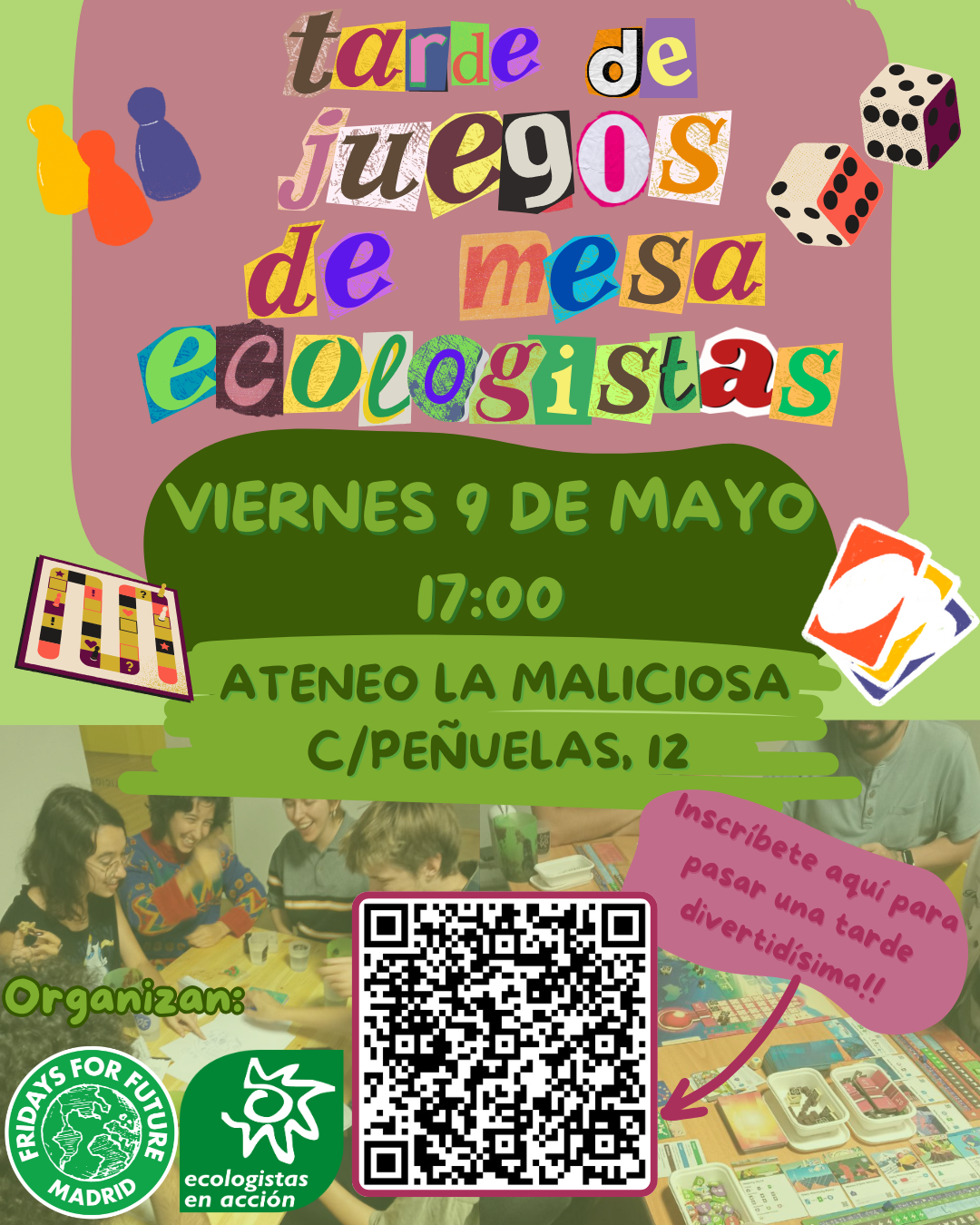 Tarde de juegos de mesa ecologistas