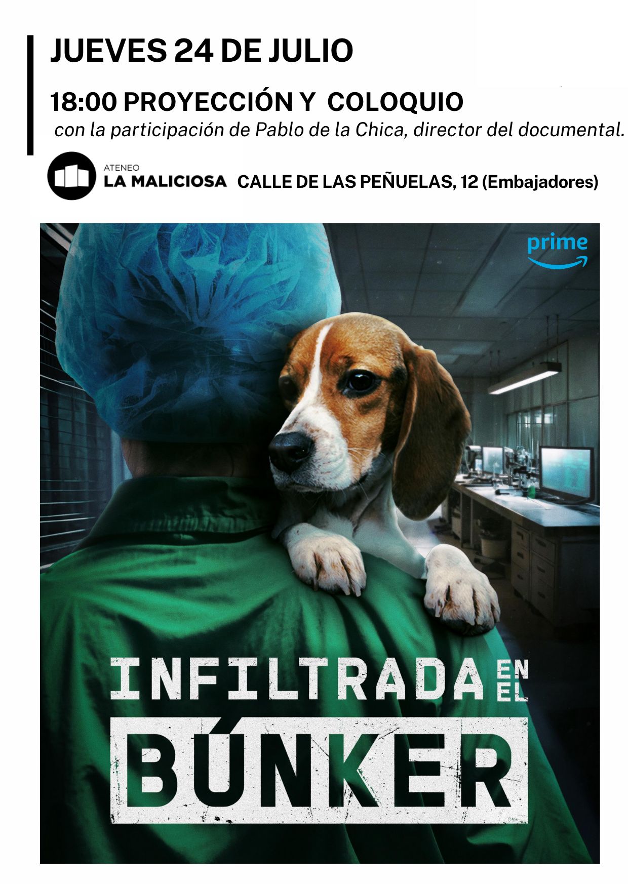 Infiltrada en el bunker. Proyección del documental