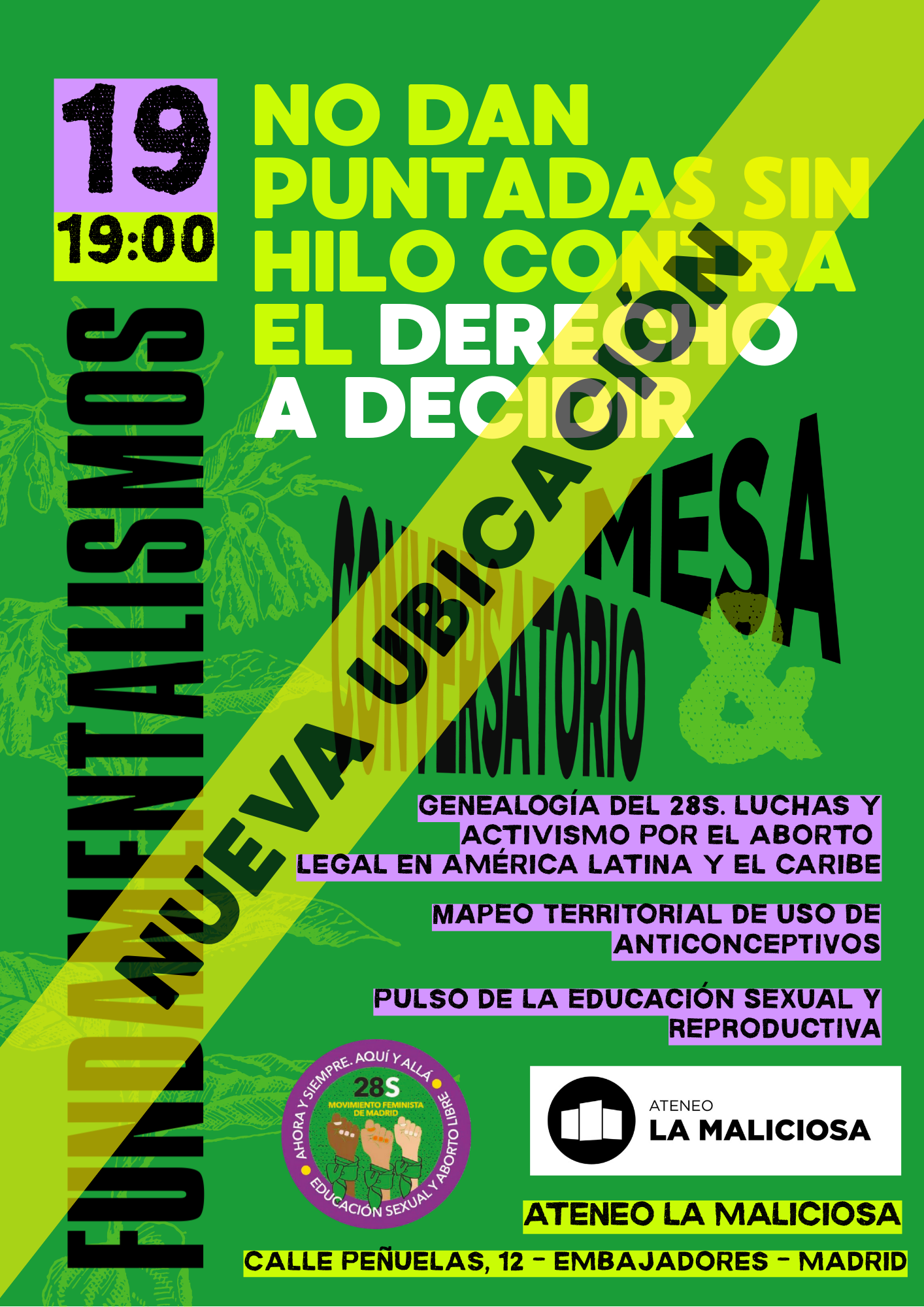 NO DAN PUNTADAS SIN HILO CONTRA EL DERECHO A DECIDIR