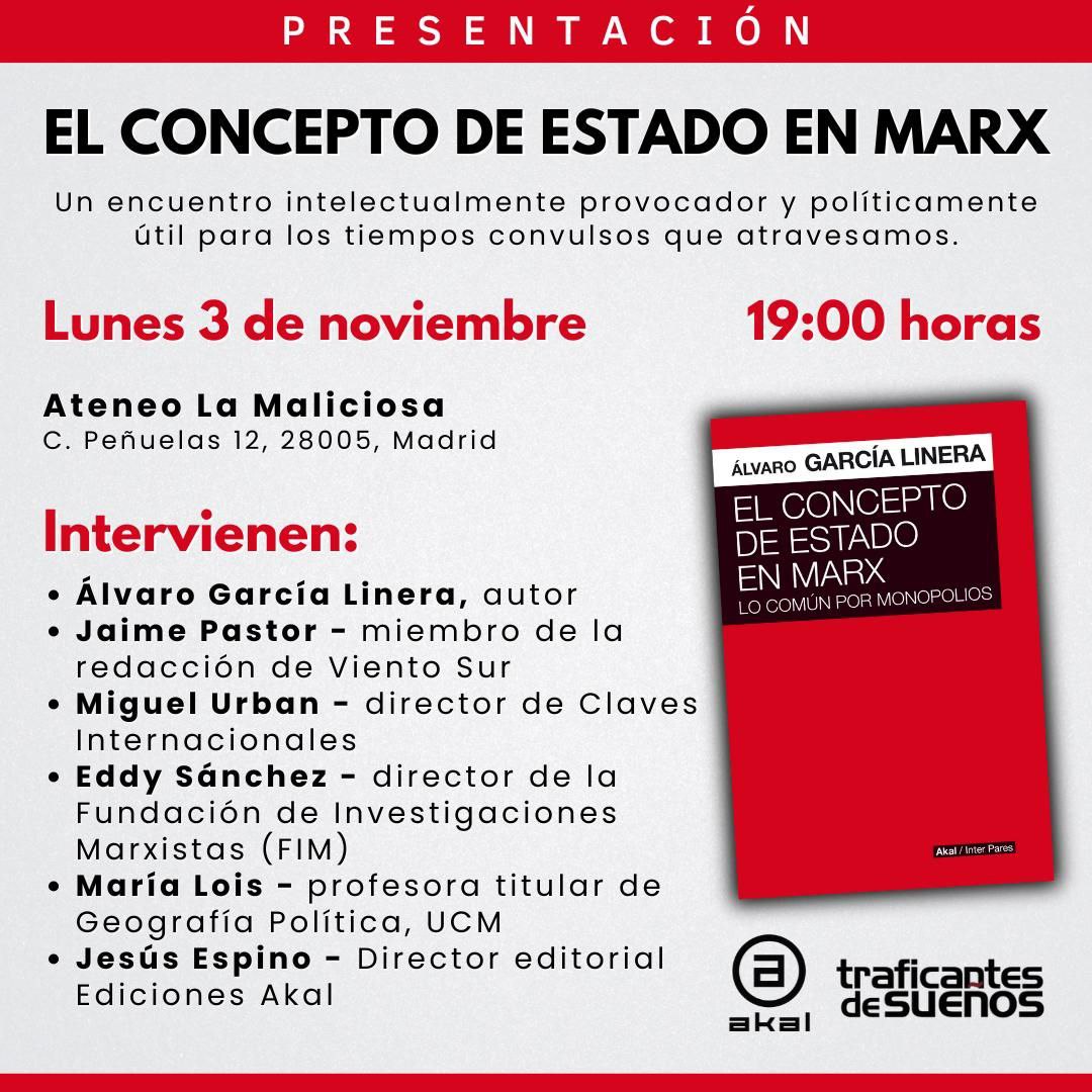 EL CONCEPTO DE ESTADO EN MARX. Con Álvaro García Linera