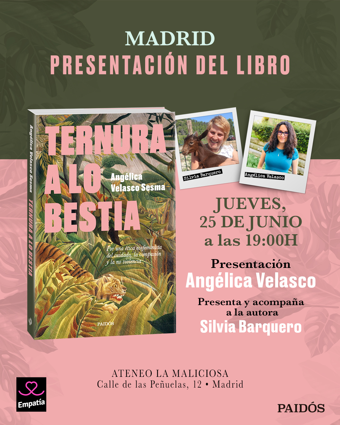 Angélica Velasco presenta «Ternura a lo bestia»