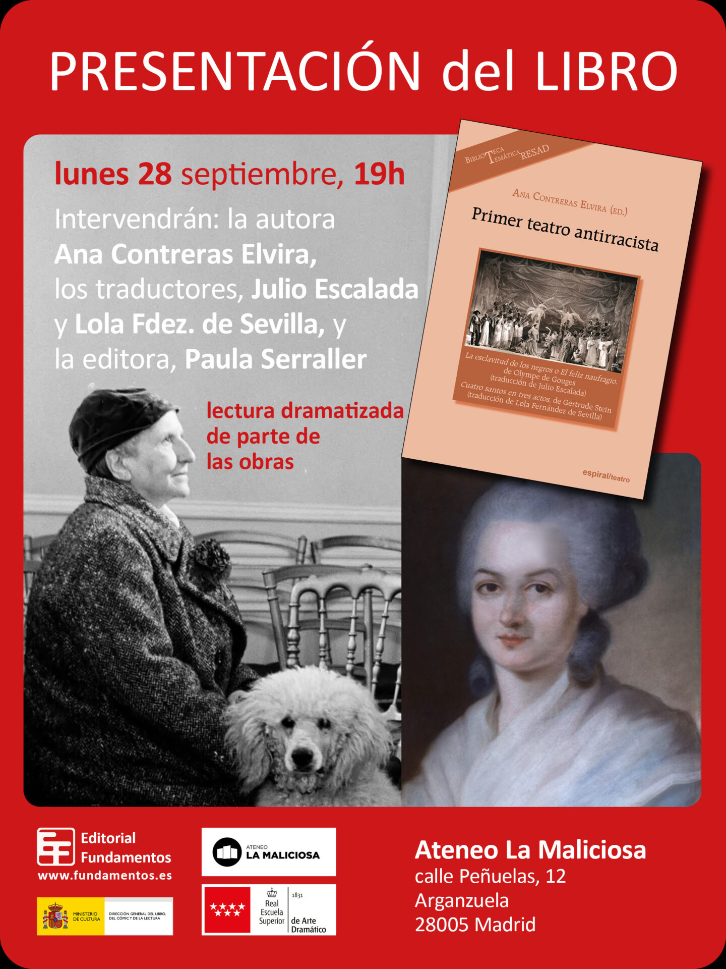 Presentación de «Primer teatro antirracista» de Olympe de Gouges