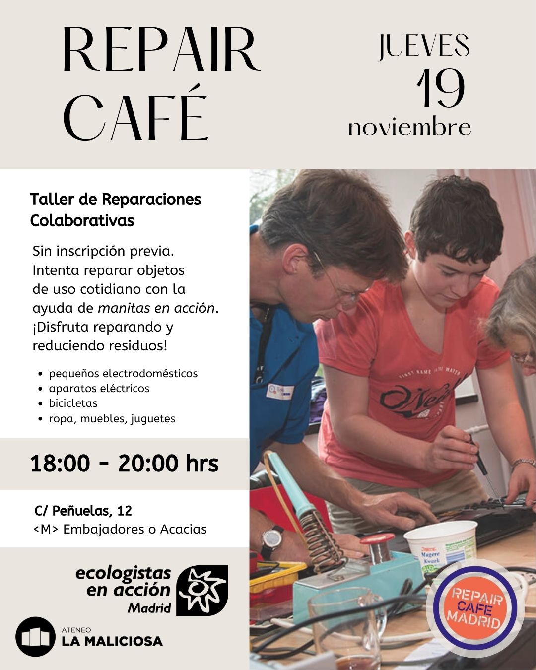 Taller de Reparaciones Colaborativas (Repair Café)