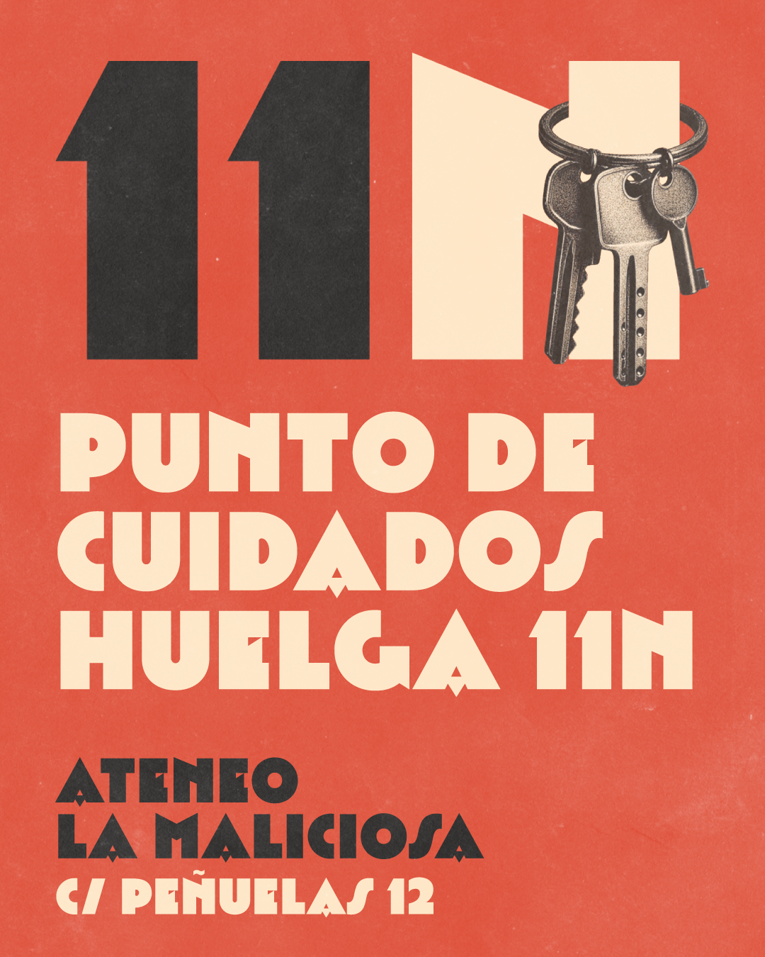 Huelga General 11N – Espacio de cuidados Ateneo la Maliciosa