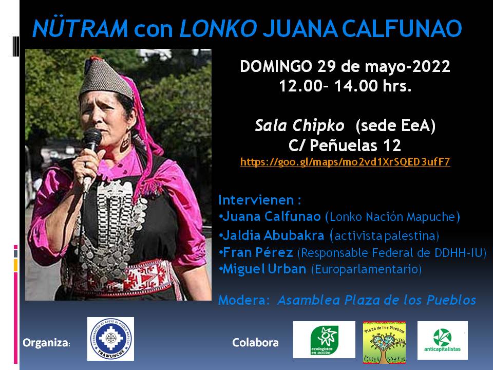 Conversatorio con la lonko mapuche Juana Calfunao