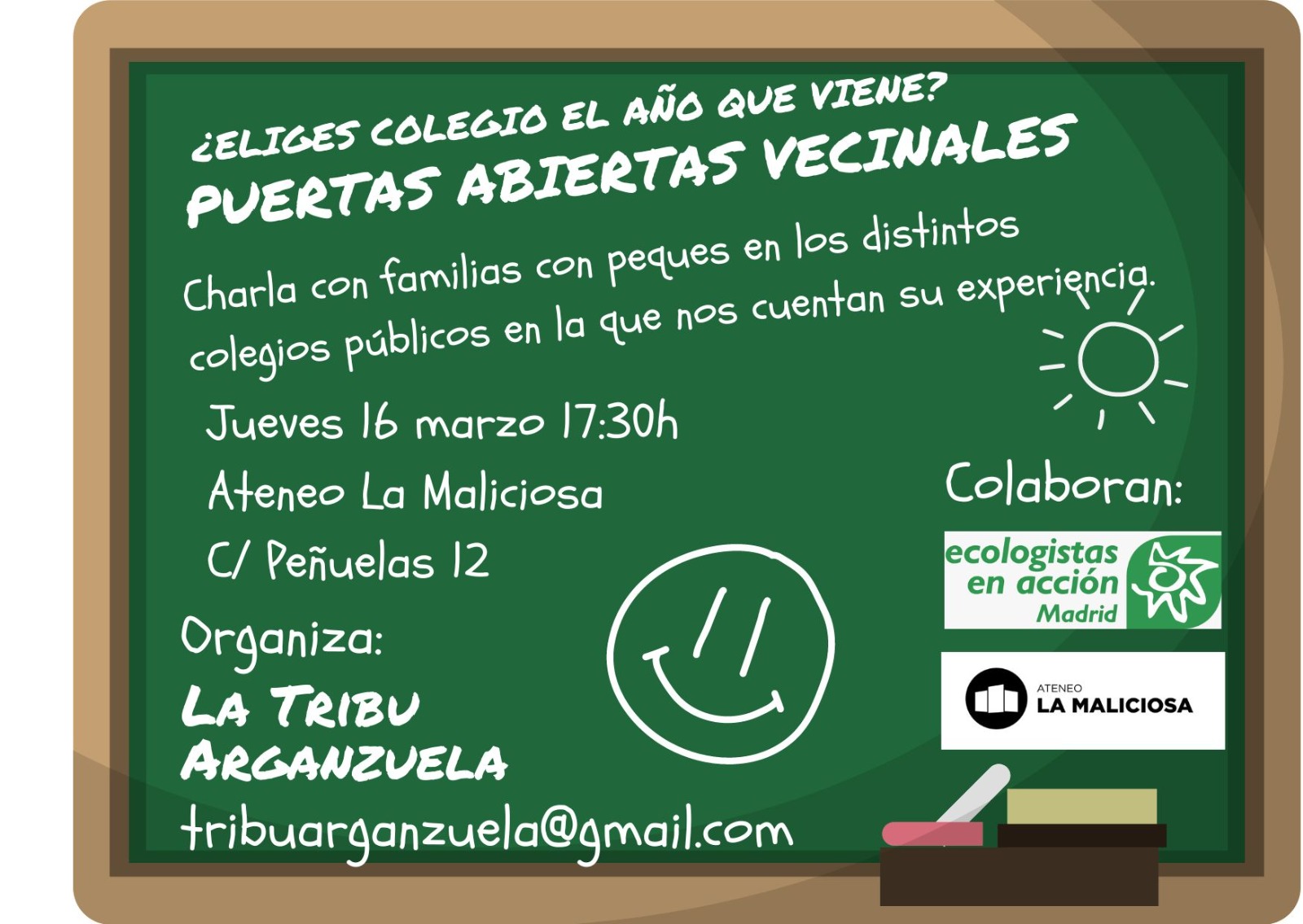 Jornada informativa de coles públicos Arganzuela y Centro