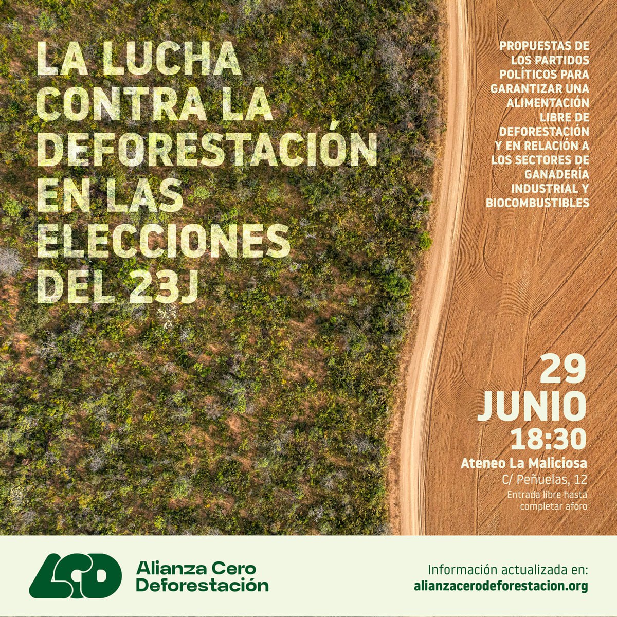 La lucha contra la deforestación en las elecciones del 23-J