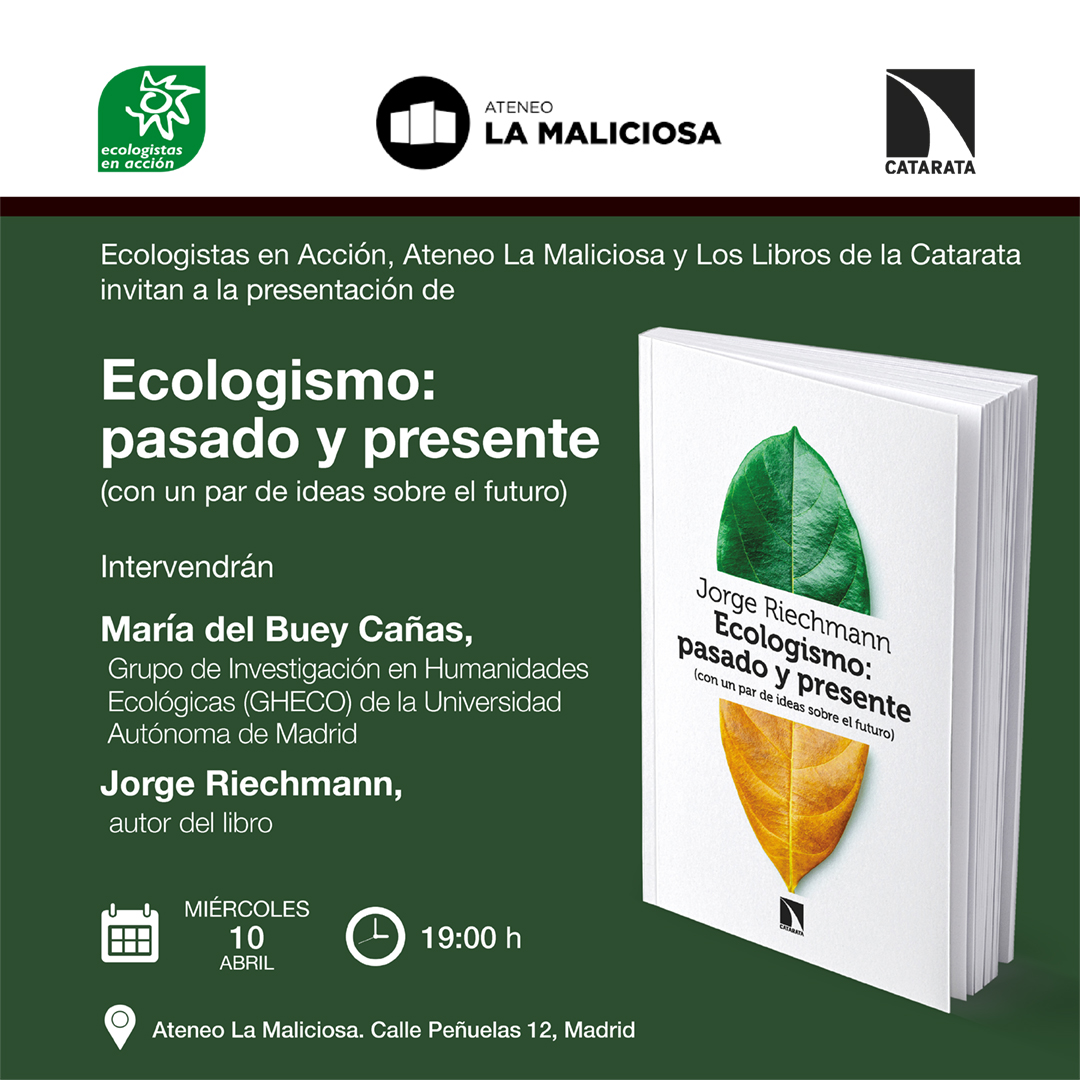 Presentación libro «Ecologismo: pasado y presente»