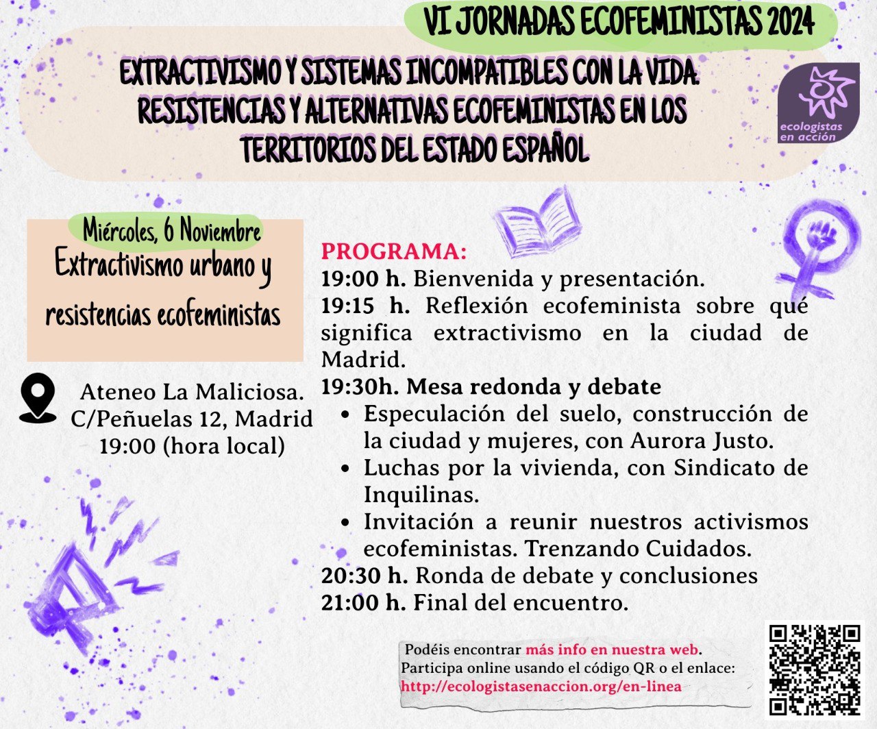 VI Jornadas Ecofeministas: extractivismo urbano y resistencias ecofeministas