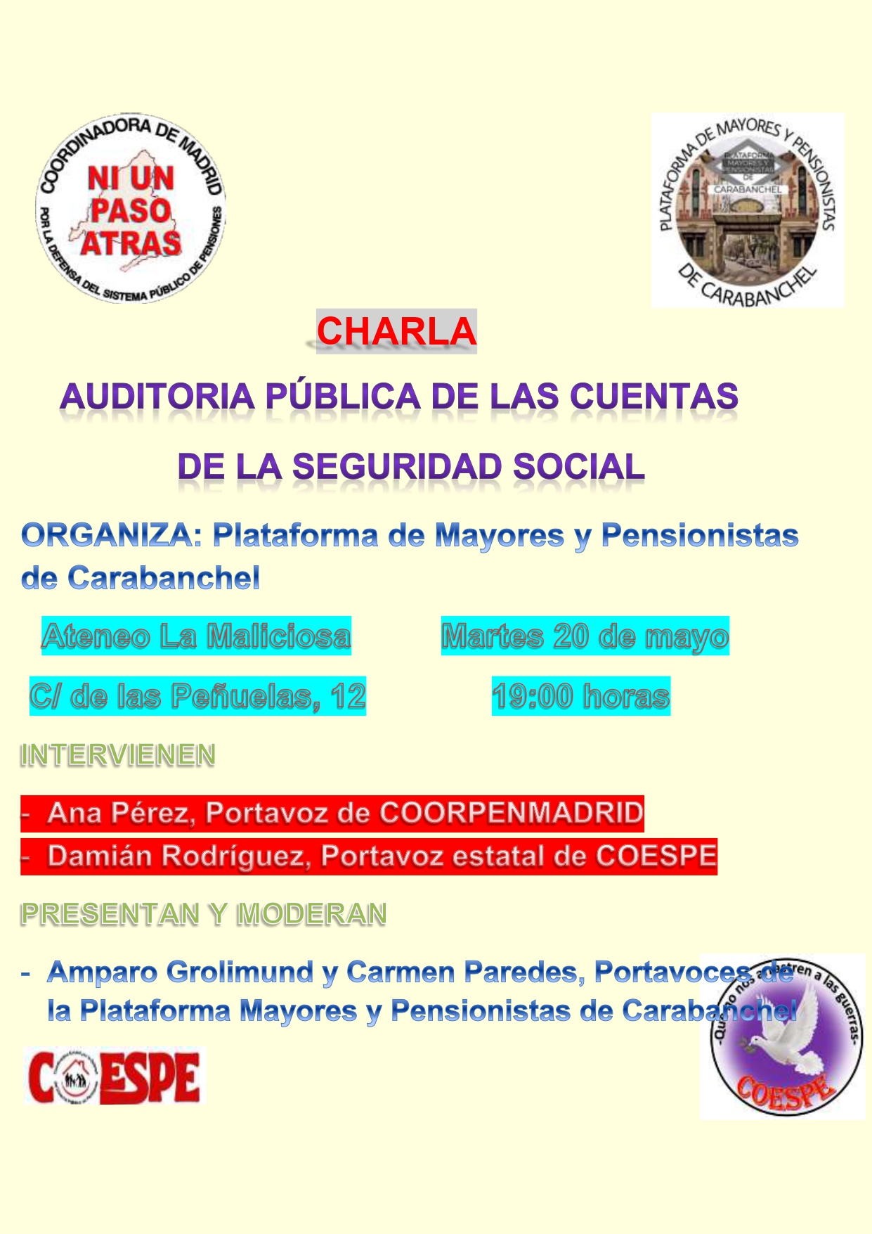 Charla sobre la auditoría pública de las cuentas de la Seguridad Social
