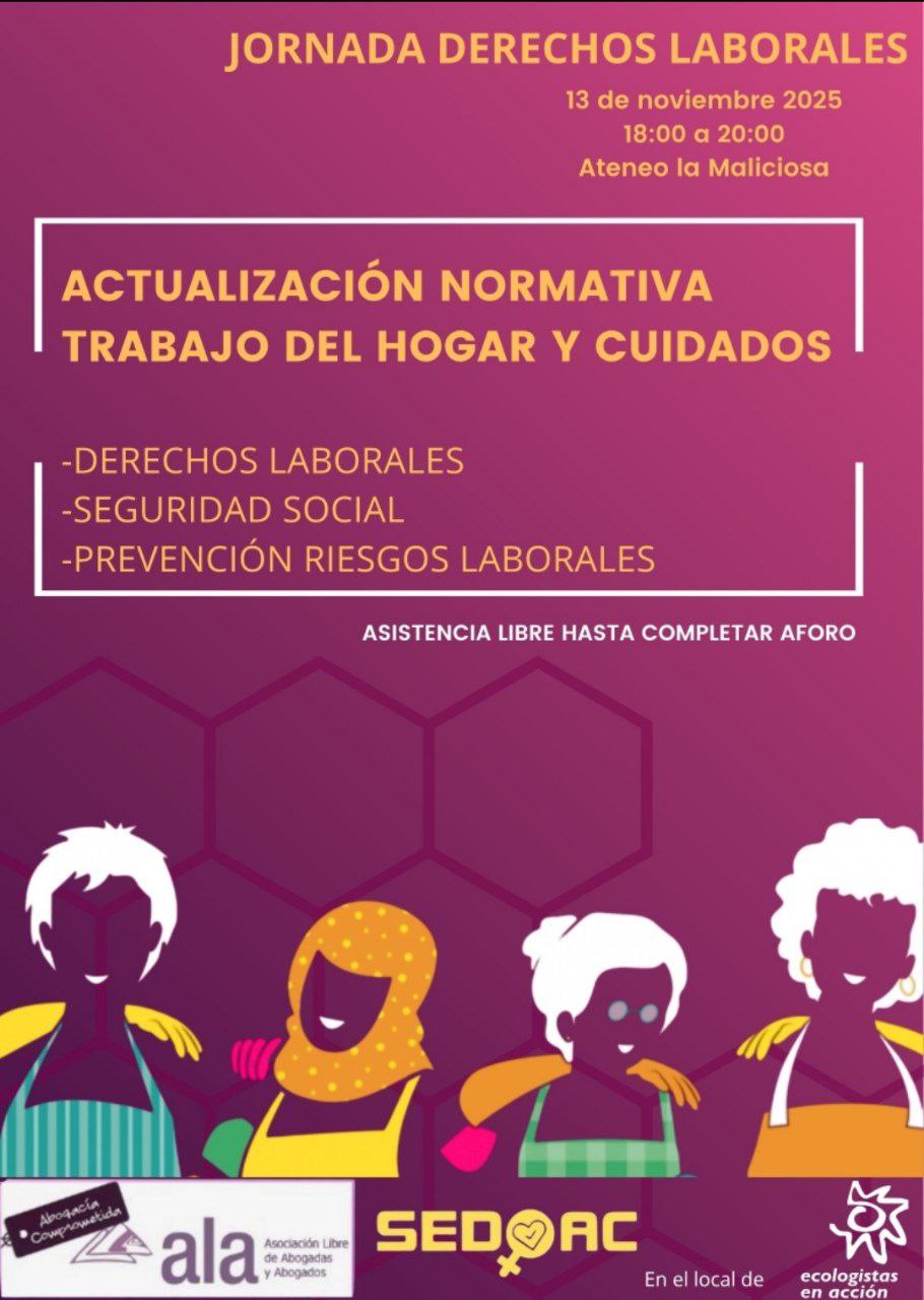 Taller sobre derechos laborales en el trabajo de hogar y cuidado