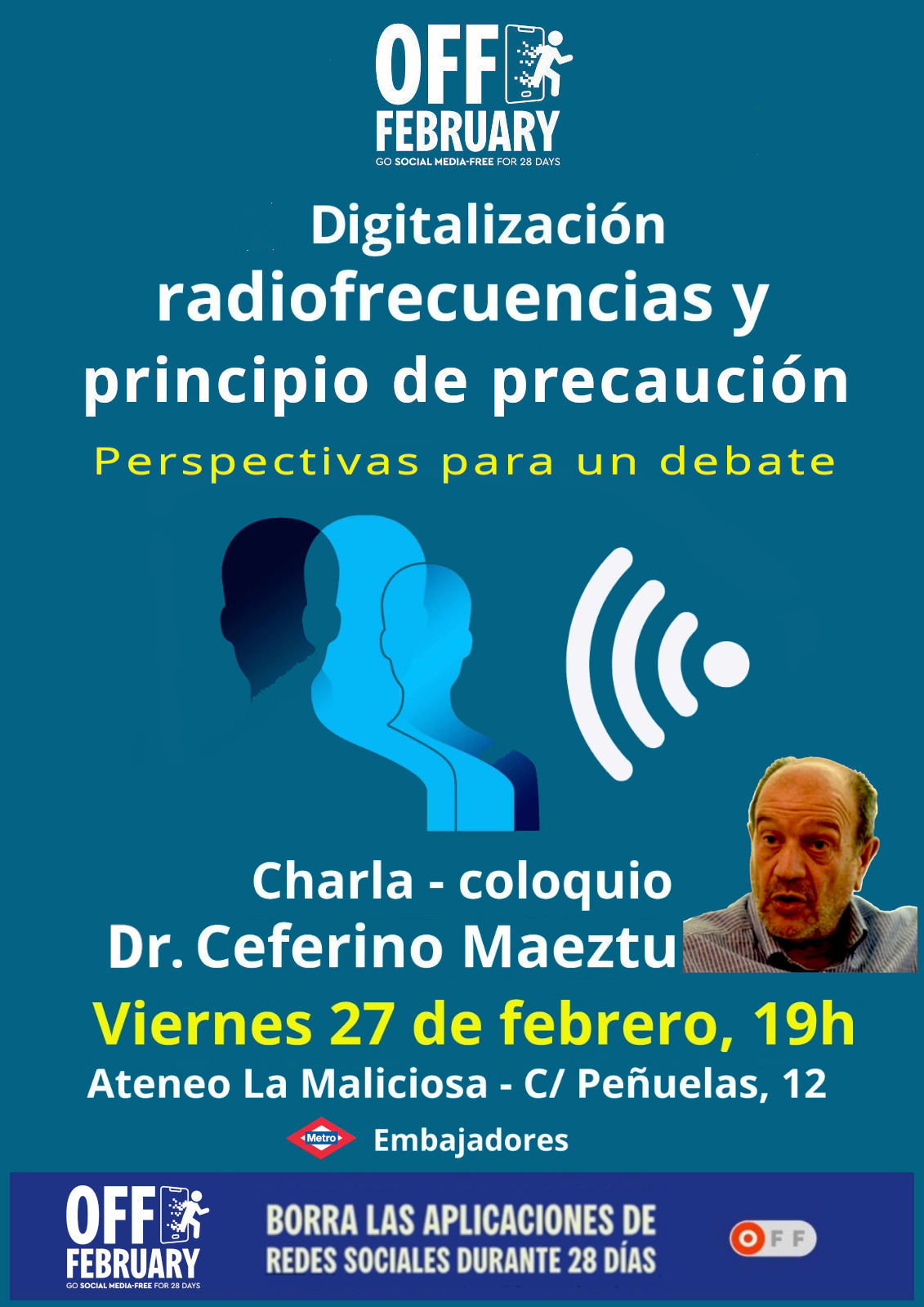 OffFebruary: Digitalización, radiofrecuencias y principio de precaución. Perspectivas para un debate.