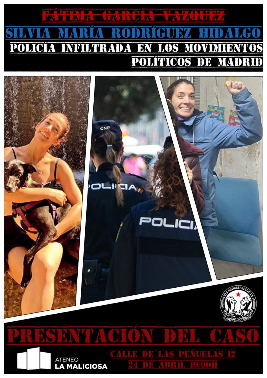 Policía infiltrada en los movimientos políticos de Madrid