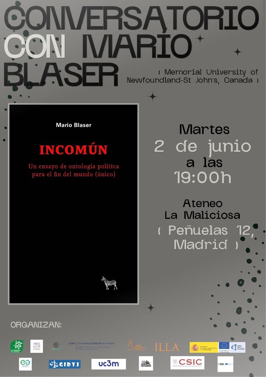 Conversatorio con Mario Blaster sobre su libro «Incomún»
