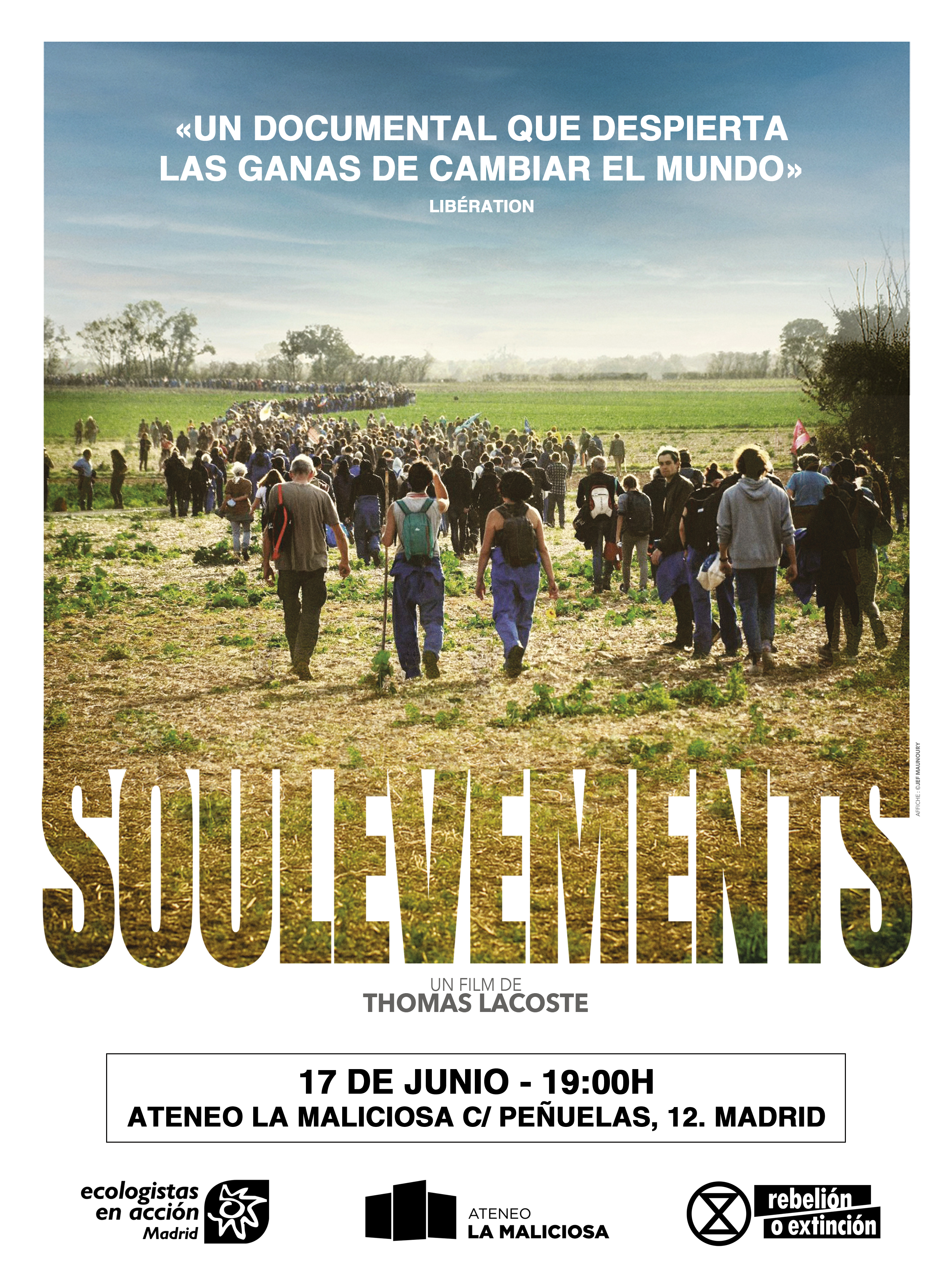 Proyección del documental Soulevements y debate
