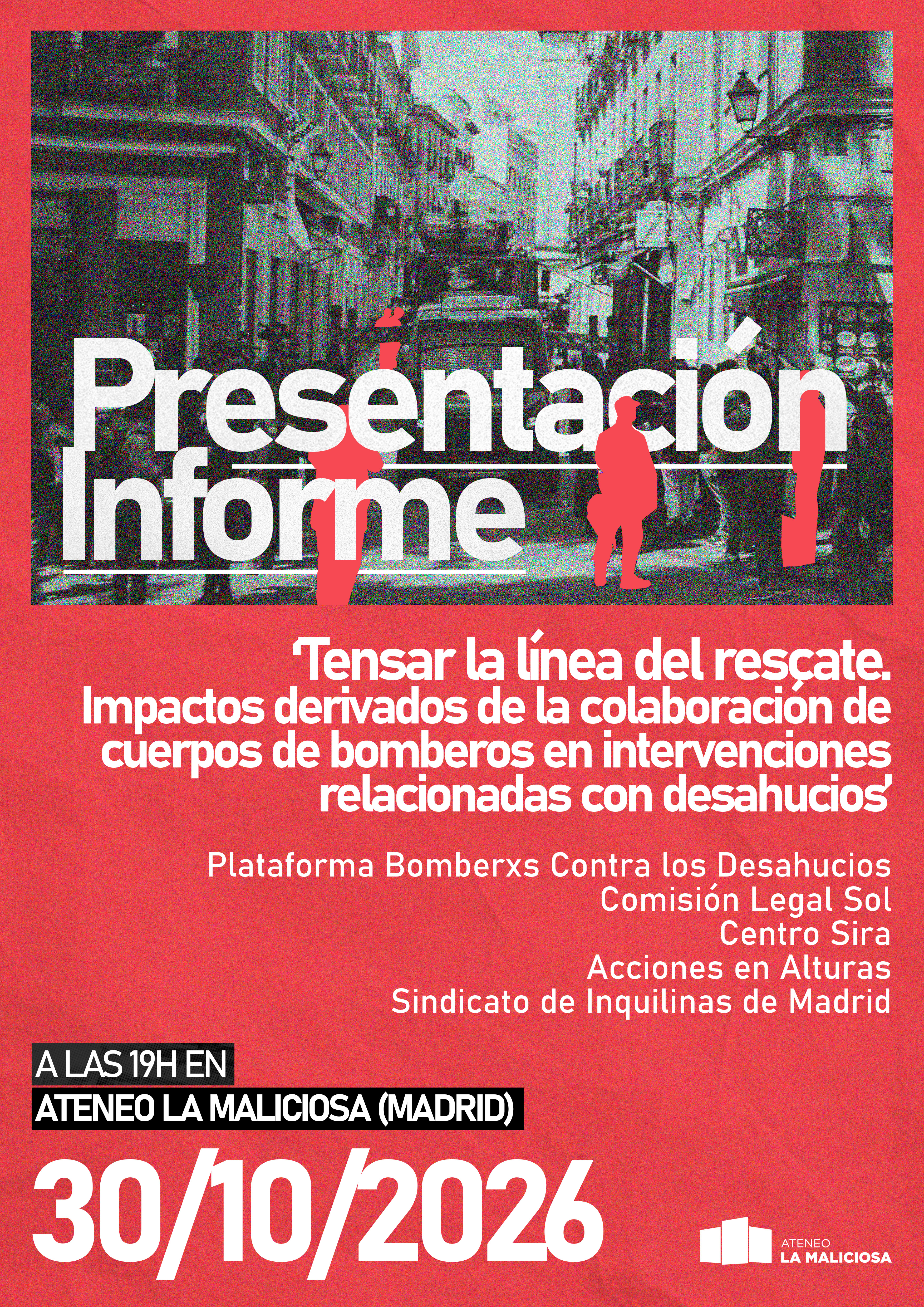 presentación informe Plataforma Bomberxs Contra los Desahucios